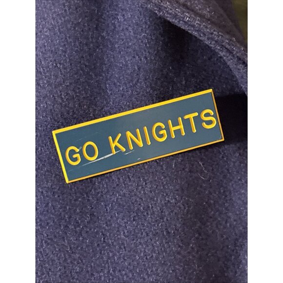 1980 Wms Letterman Varsity Coat Metals Patches Wool Blue Gold Majorette 36 (S/M) - Picture 4 of 12